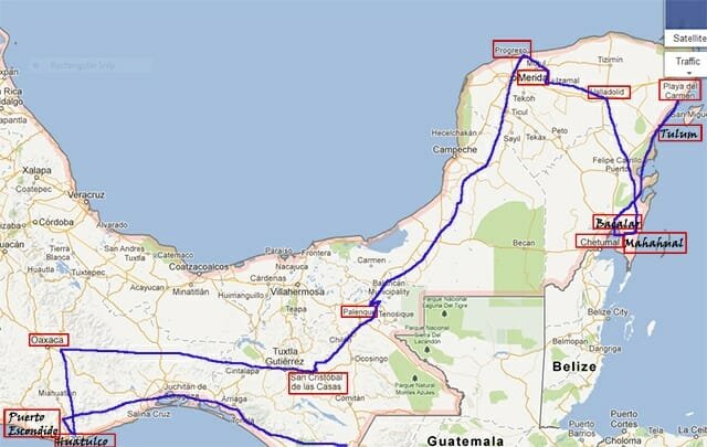 Mexico 2013, Travel through Quintana Roo, Yucatán, Oaxaca, Chiapas